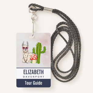 Cool llama in Heart-Shaped Sunglasses Badge