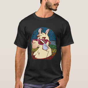 Cool Llama Sunglasses Alpaca Retro Vintage for Ani T-Shirt