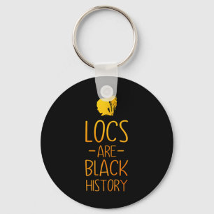 Cool Locs Art For Women Mom Afro Hair Black Histor Keychain