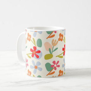 Cool Looking Abstract Floral Pattern Design Coffee Mug