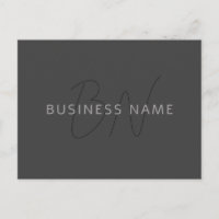 Cool Looking Name & Monogram | Dark Grey