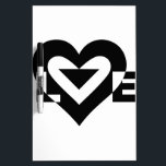 Cool Love Graphic, Black Dry Erase Board<br><div class="desc">A graphic logo design,  custom made with LOVE.</div>