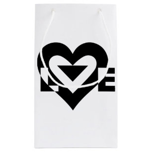 Cool Love Graphic, Black Small Gift Bag