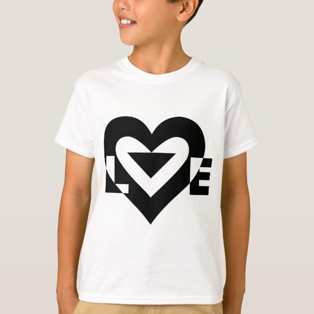 Cool Love Graphic, Black T-Shirt (Front)