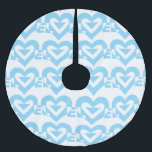 Cool Love Graphic, Blue Brushed Polyester Tree Skirt<br><div class="desc">A graphic logo design,  custom made. LOVE blue.</div>
