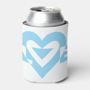 Cool Love Graphic, Blue Can Cooler