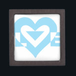Cool Love Graphic, Blue Jewelry Box<br><div class="desc">A graphic logo design, custom made. LOVE in blue.</div>