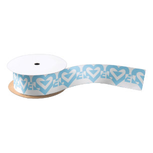 Cool Love Graphic, Blue Satin Ribbon