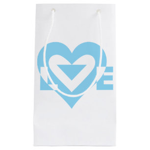 Cool Love Graphic, Blue Small Gift Bag