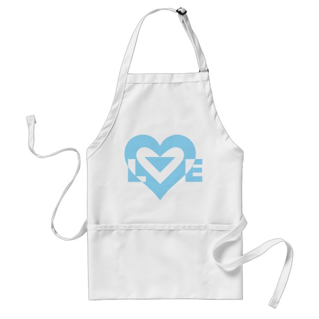Cool Love Graphic, Blue Standard Apron (Front)