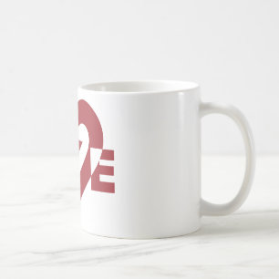 Cool Love Graphic, Burgandy Coffee Mug