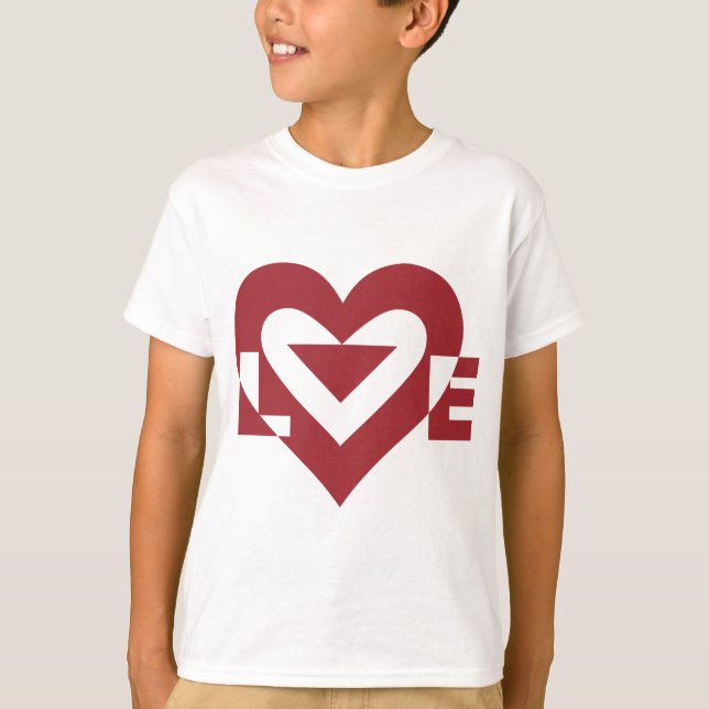 Cool Love Graphic, Burgandy T-Shirt (Front)