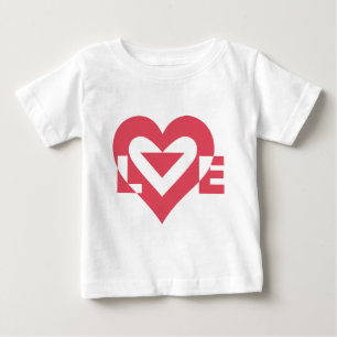Cool Love Graphic, Cherry Pink Baby T-Shirt