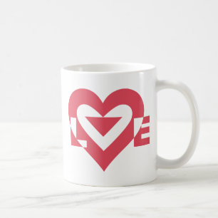 Cool Love Graphic, Cherry Pink Coffee Mug
