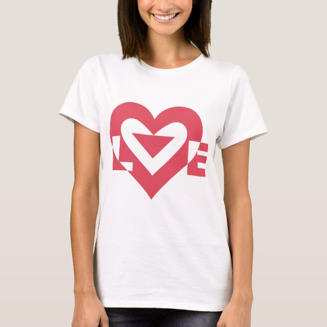 Cool Love Graphic, Cherry Pink T-Shirt (Front)