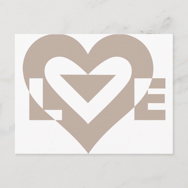 Cool Love Graphic, Grey Postcard (Front)