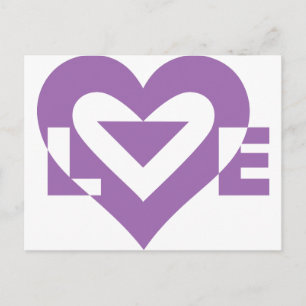 Cool Love Graphic, Purple Postcard