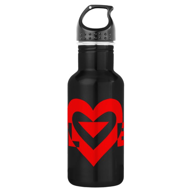 Cool Love Graphic, Red 532 Ml Water Bottle (Front)