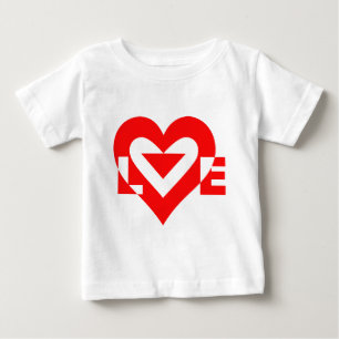 Cool Love Graphic, Red Baby T-Shirt
