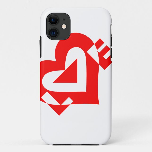 Cool Love Graphic, Red Case-Mate iPhone Case (Back)