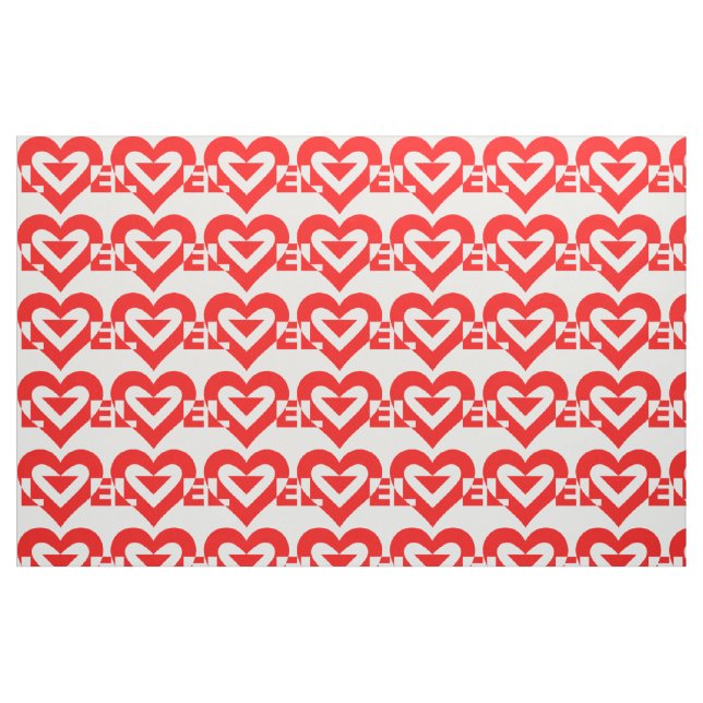 Cool Love Graphic, Red Fabric (Fat Quarter)