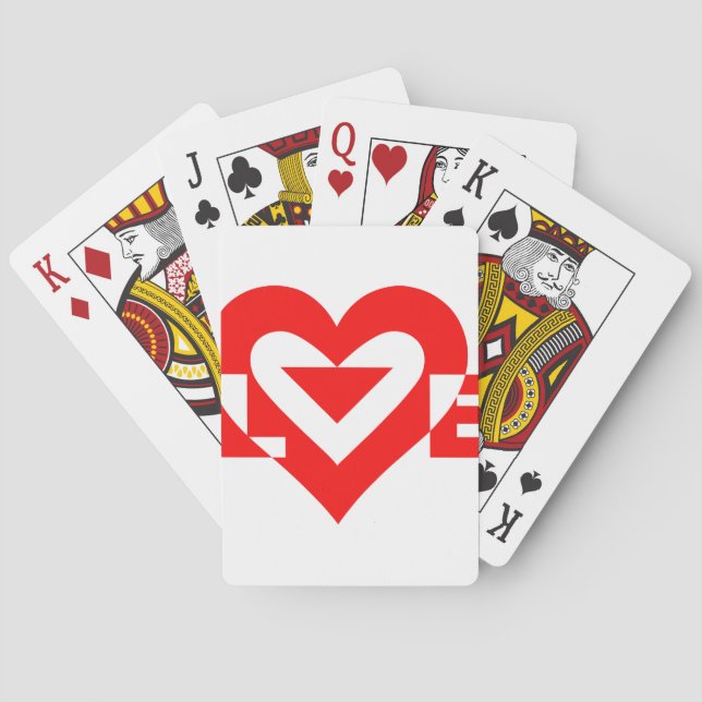 Cool Love Graphic, Red Playing Cards (Back)