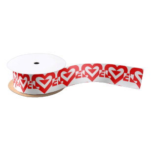 Cool Love Graphic, Red Satin Ribbon