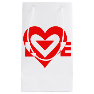 Cool Love Graphic, Red Small Gift Bag