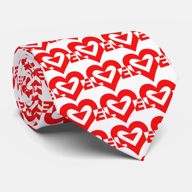 Cool Love Graphic, Red Tie (Rolled)