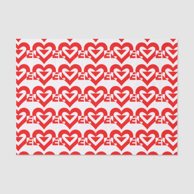 Cool Love Graphic, Red Tissue Paper (Front)