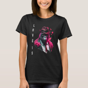 Cool Love is With Heart Animal Valentine's day T-Shirt