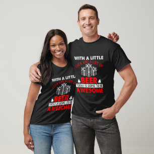Cool luck beer poker word art gambling T-Shirt
