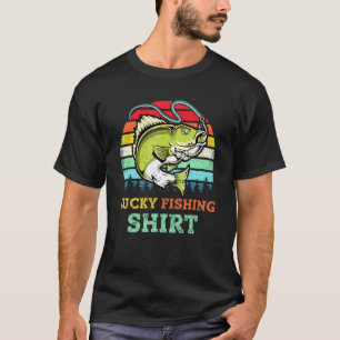 Cool Lucky Fishing Walleye Fish Walleye Fisherman T-Shirt