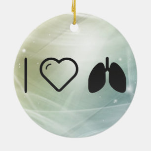 Cool Lungs Ceramic Ornament