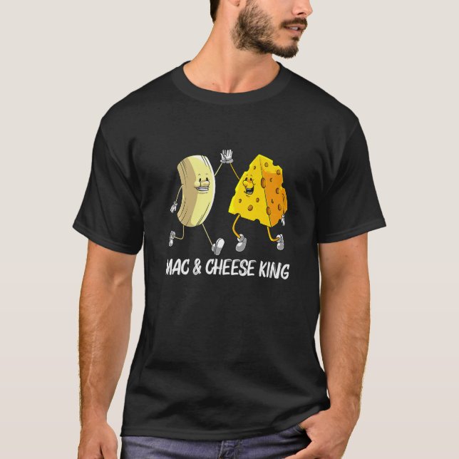 Cool Mac & Cheese For Men Dad Baked Cheesy Macaron T-Shirt (Front)