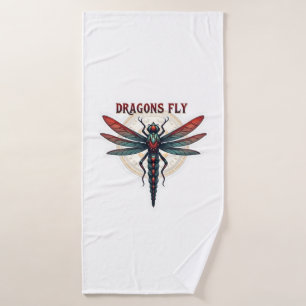 Cool Machined Steampunk Dragonfly - Dragons Fly -  Bath Towel