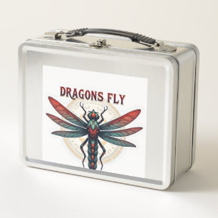 Cool Machined Steampunk Dragonfly - Dragons Fly - Metal Lunch Box