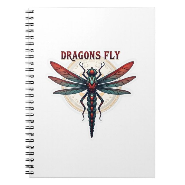 Cool Machined Steampunk Dragonfly - Dragons Fly -  Notebook (Front)
