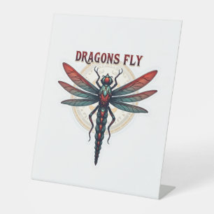 Cool Machined Steampunk Dragonfly - Dragons Fly - Pedestal Sign