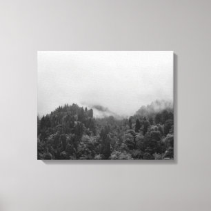 Cool, magical foggy nature canvas print