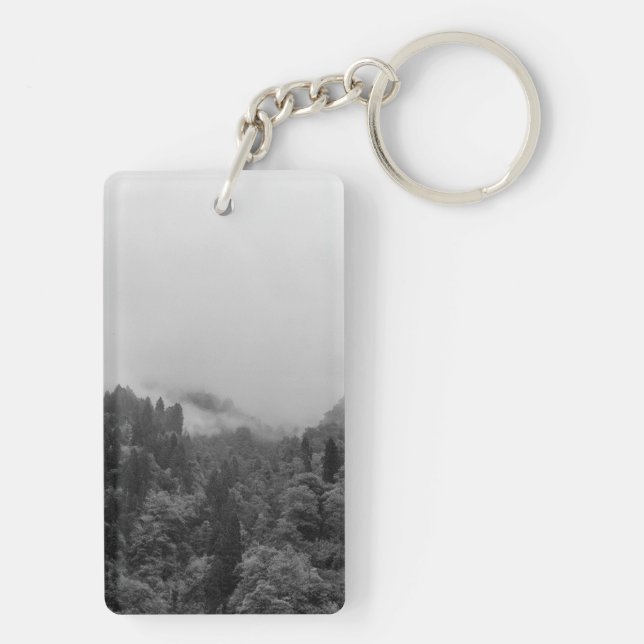 Cool, magical foggy nature keychain (Back)