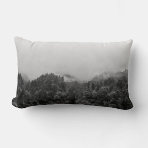 Cool, magical foggy nature lumbar pillow