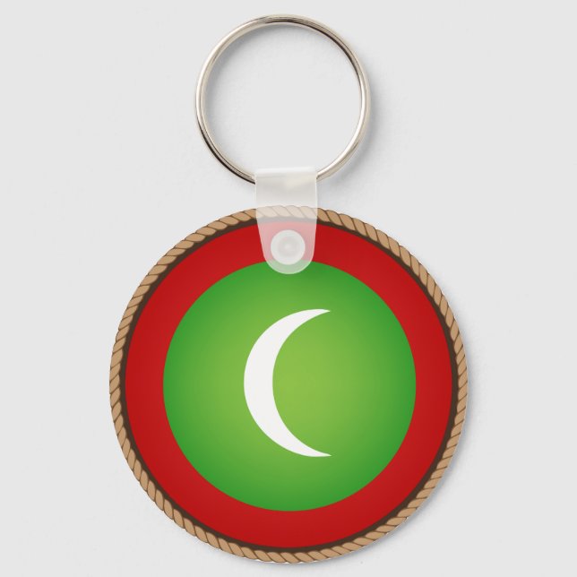 Cool Maldives Flag Seal Keychain (Front)