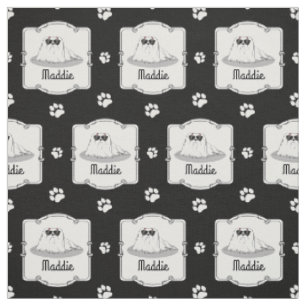 Cool Maltese Dog with Sunglasses - Cute Fabric