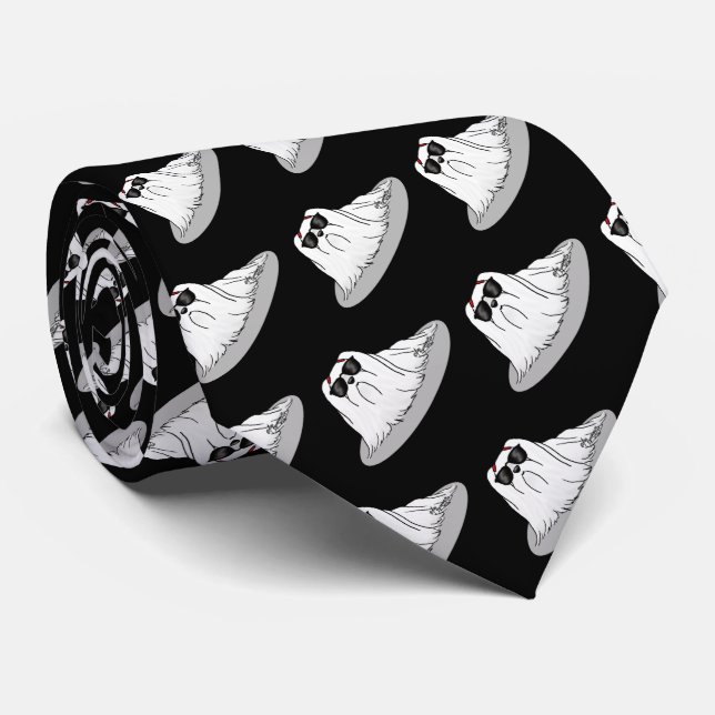 Cool Maltese Dog with Sunglasses - Cute Tie (Rolled)