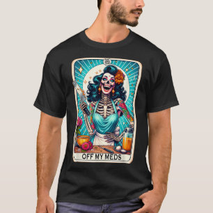 Cool Mama Club Tarot Card Skeleton Halloween T-Shirt