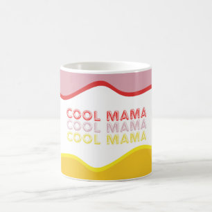'Cool Mama' retro waves brightly coloured Coffee Mug