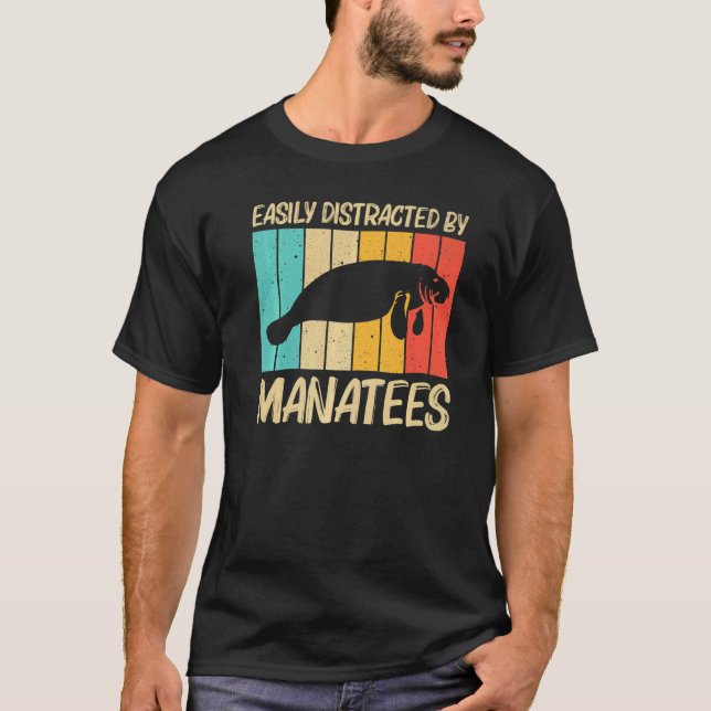 Cool Manatee For Men Women Sea Cow Save The Manate T-Shirt (Front)