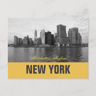 Cool Manhattan Skyline New York Postcard