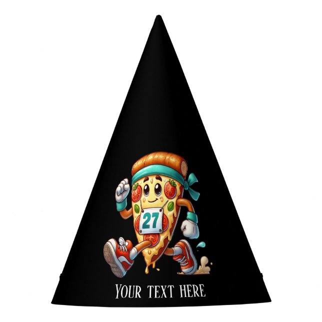 Cool marathon pizza party customizable hat (Front)